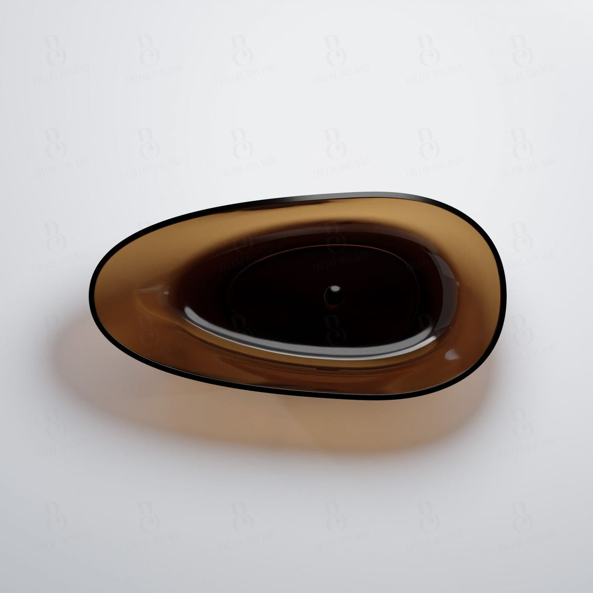 Freestanding bathtub - Steinberg Series 489 - made of polyresin - chestnut