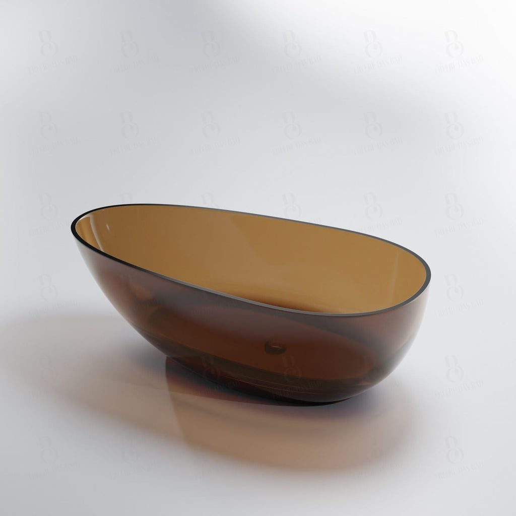Freestanding bathtub - Steinberg Series 489 - made of polyresin - chestnut