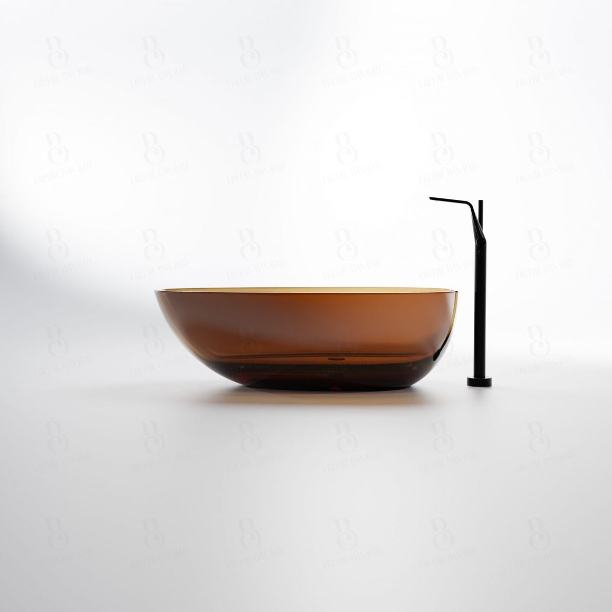 Freestanding bathtub - Steinberg Series 489 - made of polyresin - chestnut