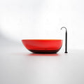 Freistehende Badewanne - Steinberg Serie 489 - aus Polyresin - Rubin