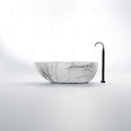 Freistehende Badewanne - Steinberg Serie 540 - aus Solid Surface - Marmor Look
