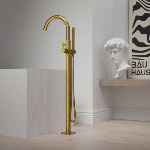 Steinberg - Vrijstaande badkraan Serie 101 Compleet Inclusief inbouwbody Brushed Gold