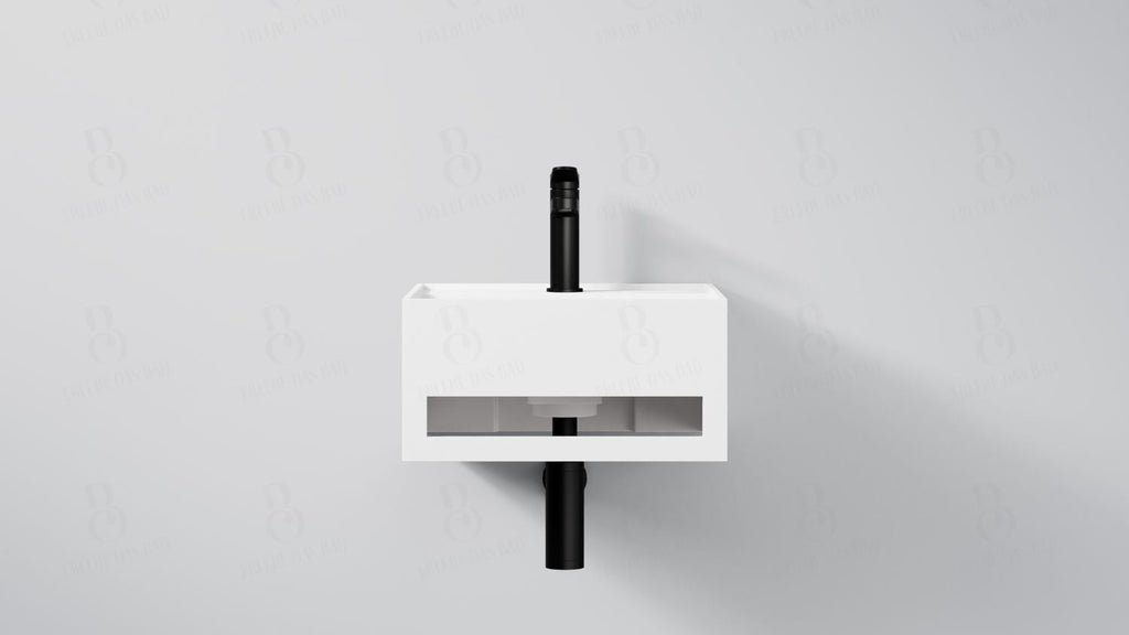 Steinberg Serie 443 - Handwaschbecken - aus Solid Surface - weiß