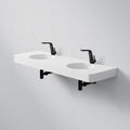 Steinberg Serie 449 - Doppelwaschtisch - aus Solid Surface - weiß