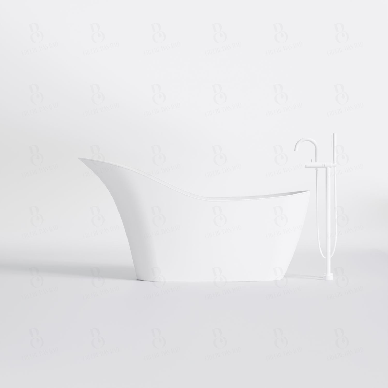 Matt White Mit Ablaufgarnitur