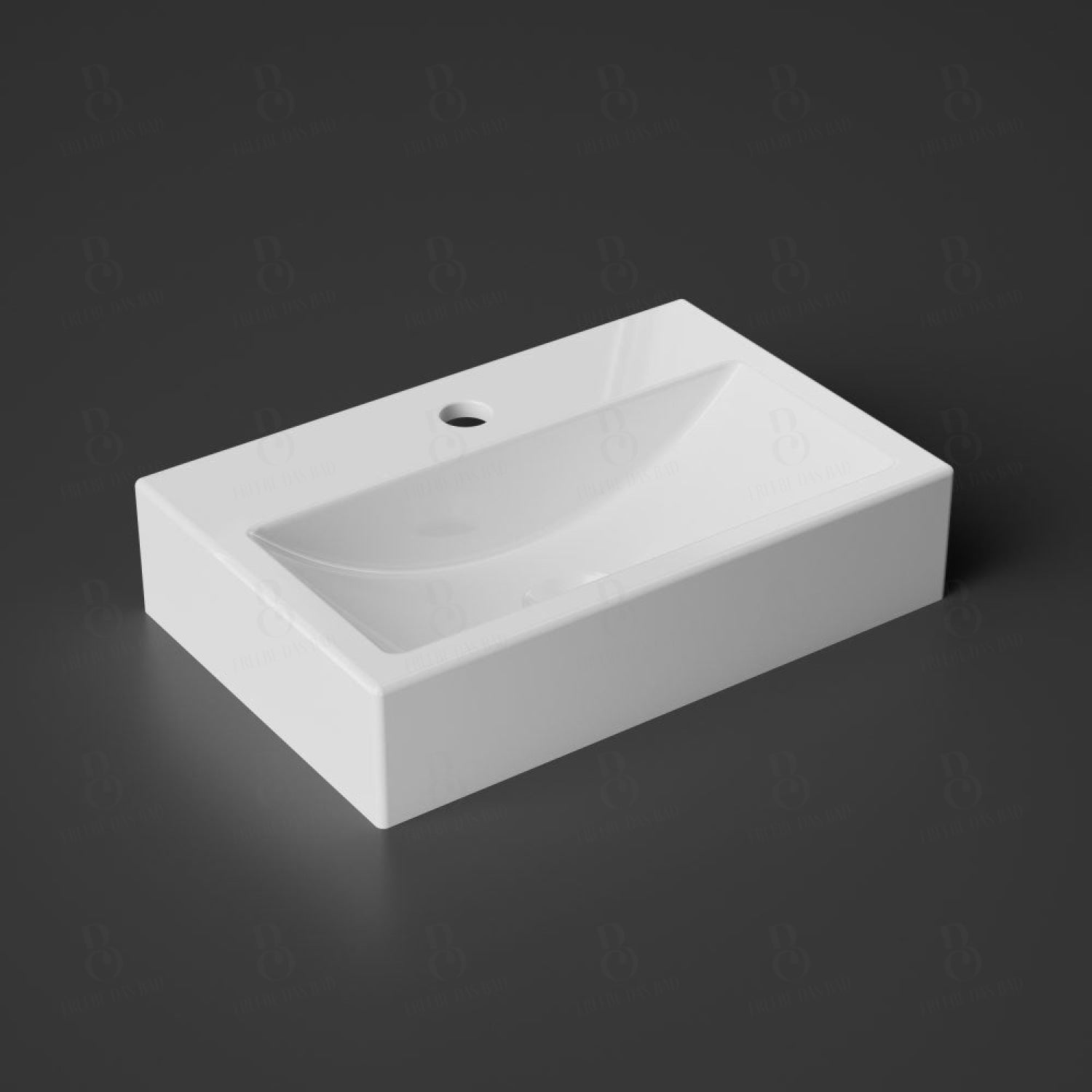 Handwaschbecken aus Keramik Treos Serie 800 Breite 45cm weiß (Kopie)