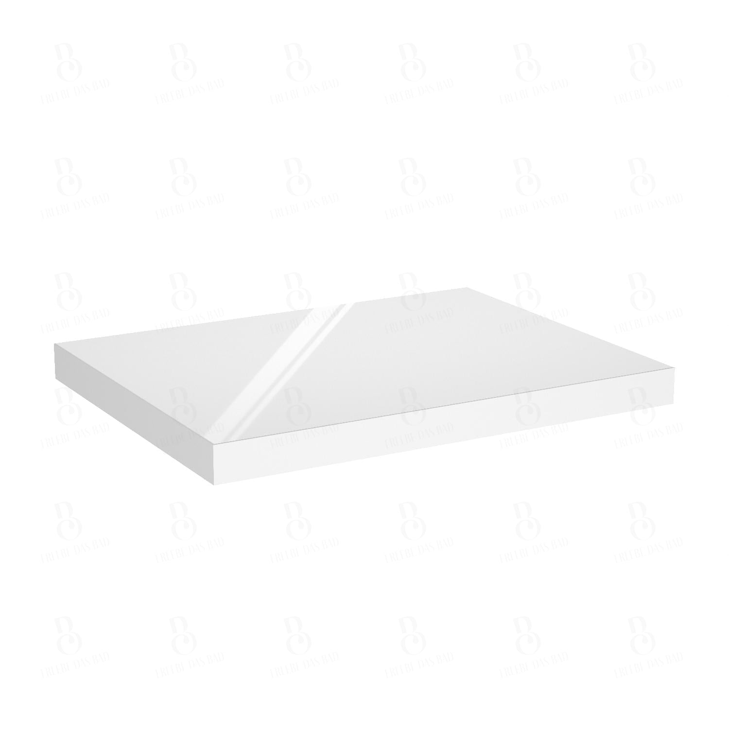Treos Holz-Konsolenplatte für Aufsatzbecken Weiss - 75cm