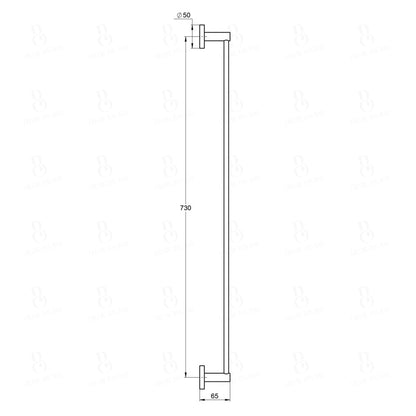 Treos Serie 555 Handtuchstange Breite 780 mm rund chrom