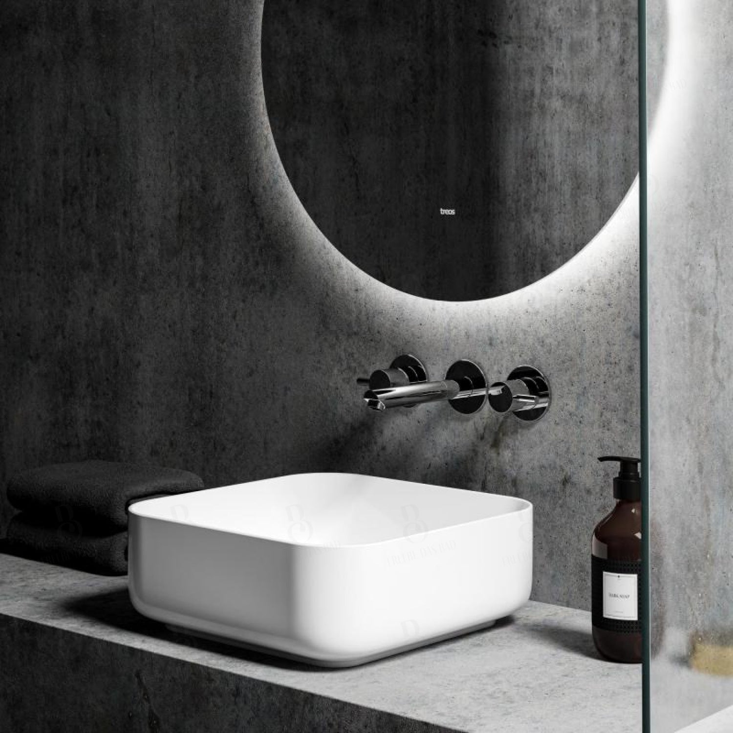 Treos Serie 800 Aufsatzwaschtisch Keramik Breite 39,5cm weiß (Kopie)