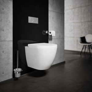 verkürztes WC nur 45cm - mit Sitz (Set) - spülrandlos - Toilette Raumspar-WC