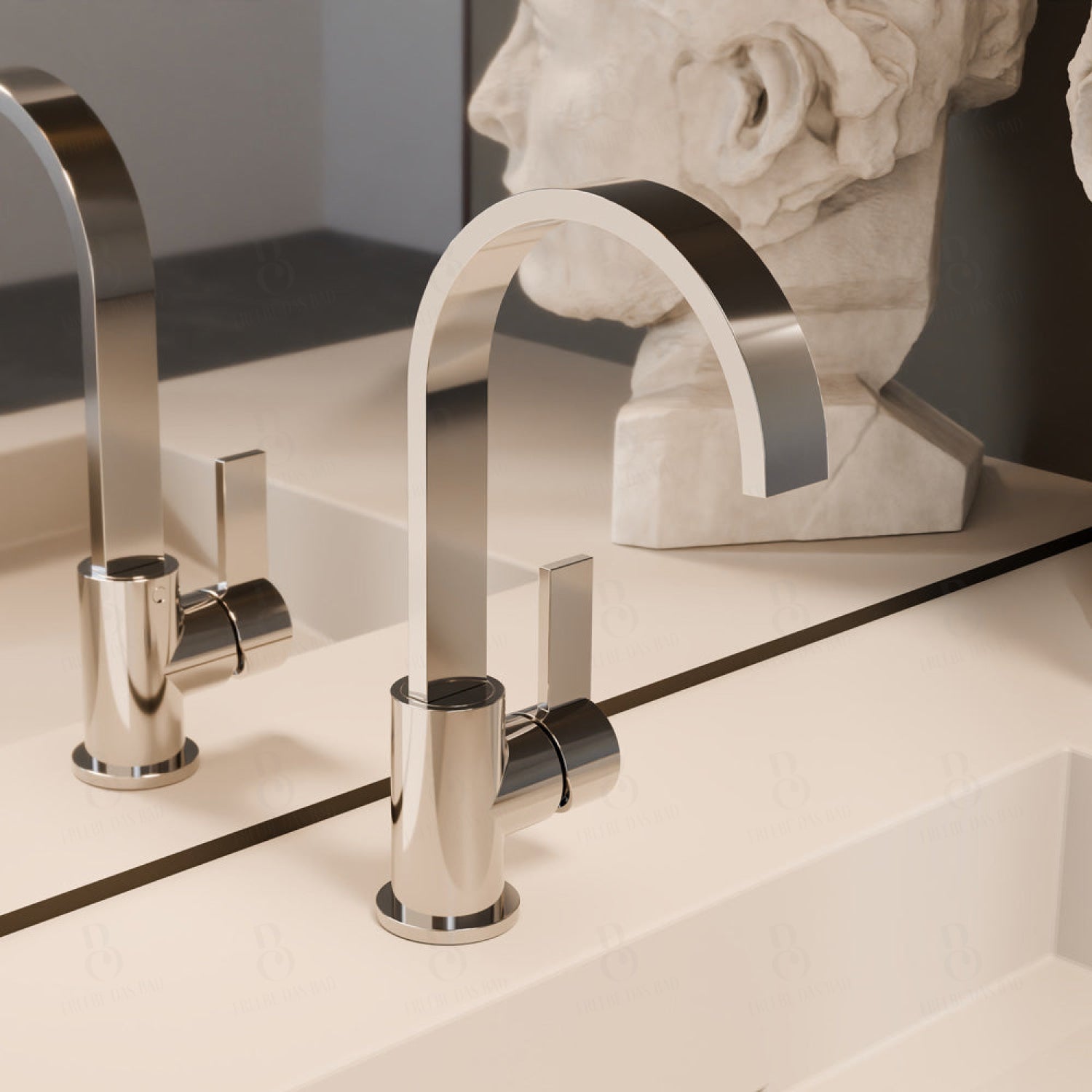 Treos Waschtischarmatur in Chrom - Serie 195 - mit Druckverschluss - 195.01.1500