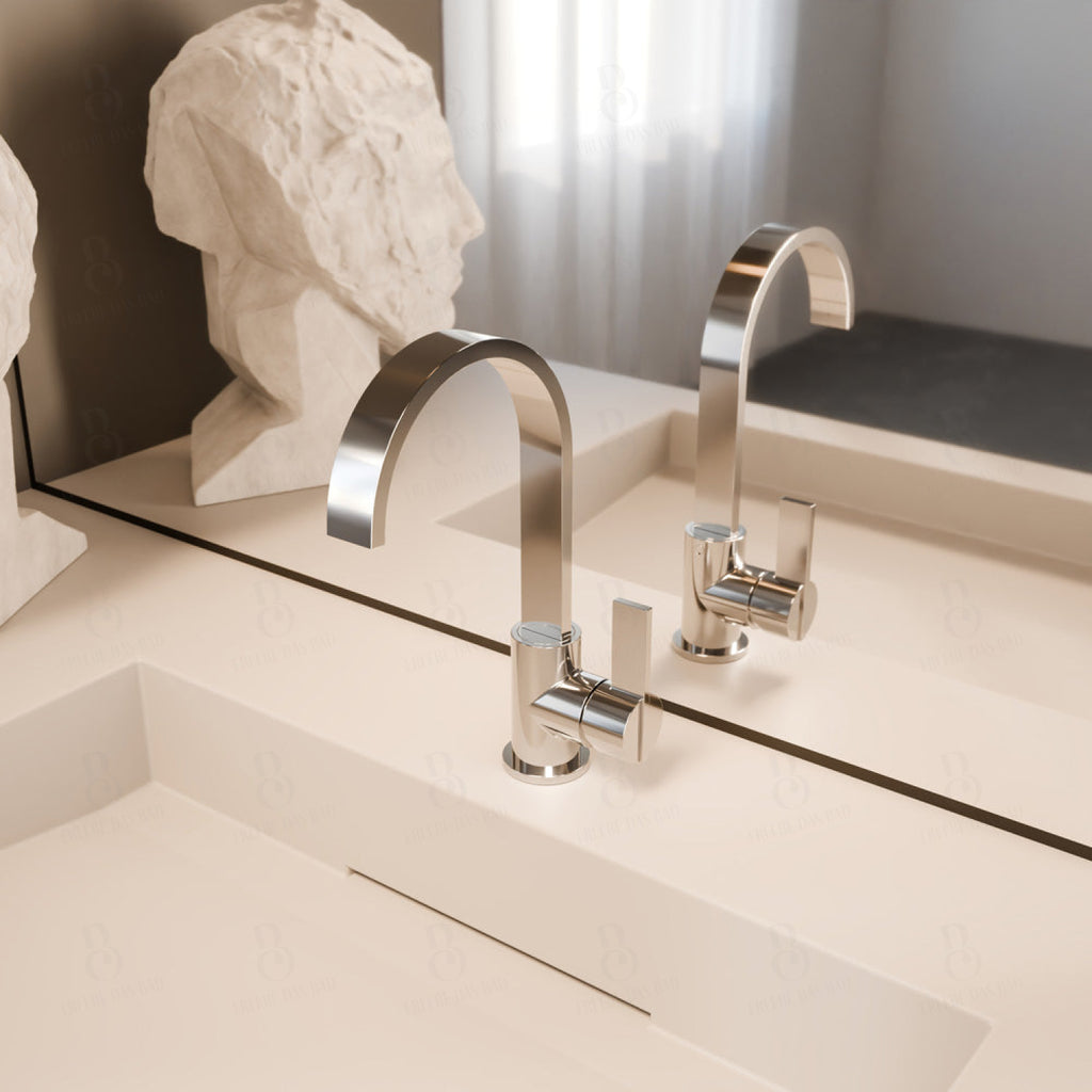 Treos Waschtischarmatur in Chrom - Serie 195 - mit Druckverschluss - 195.01.1500