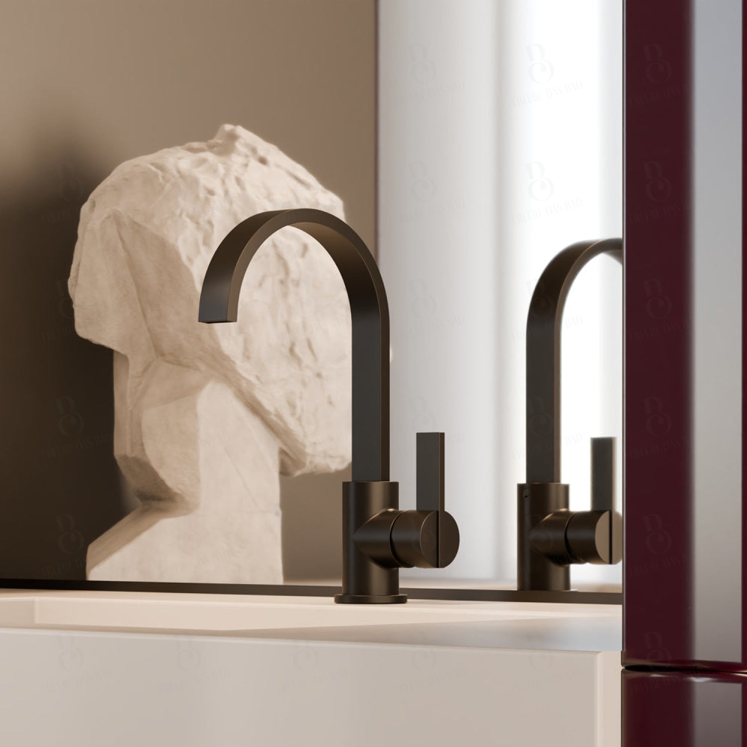 Treos Waschtischarmatur in Schwarz - Serie 195 - mit Druckverschluss - 195.01.15002